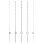 Palo della recinzione 5 pz Argento 100 cm Acciaio CFW8785090