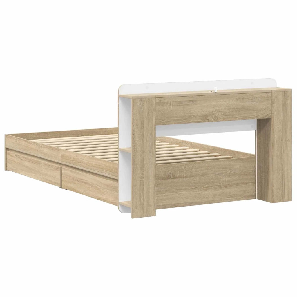 Telaio del letto con storage Rovere Sonoma 90 x 200 cm 3433555