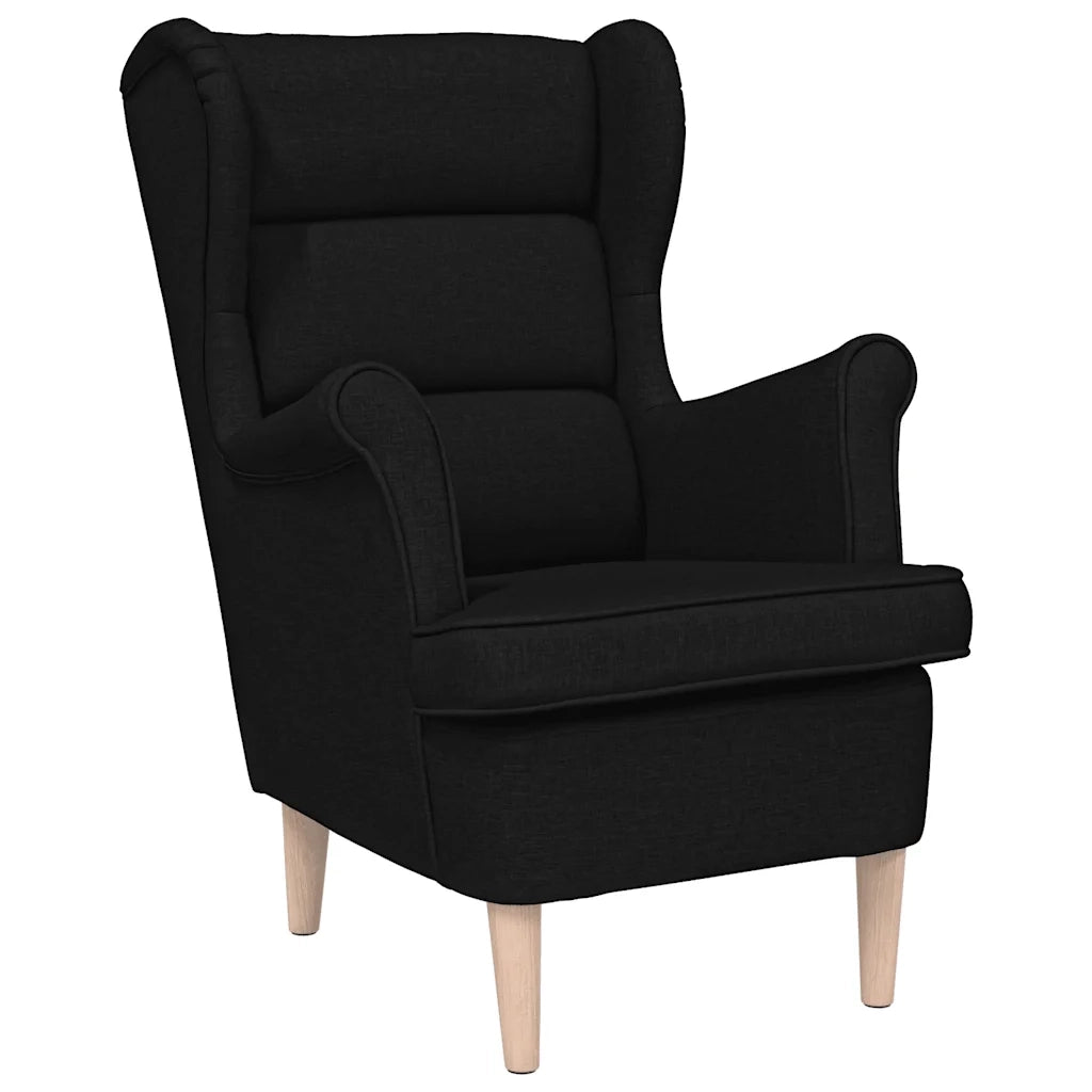 Poltrona | Sedia Relax Nera 74x84x100 cm in Tessuto