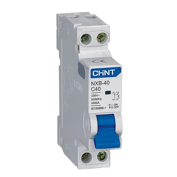 CHINT NXB-40/C20-1P+N 4,5kA Interruttore Magnetotermico 20A Curva C 1 Modulo