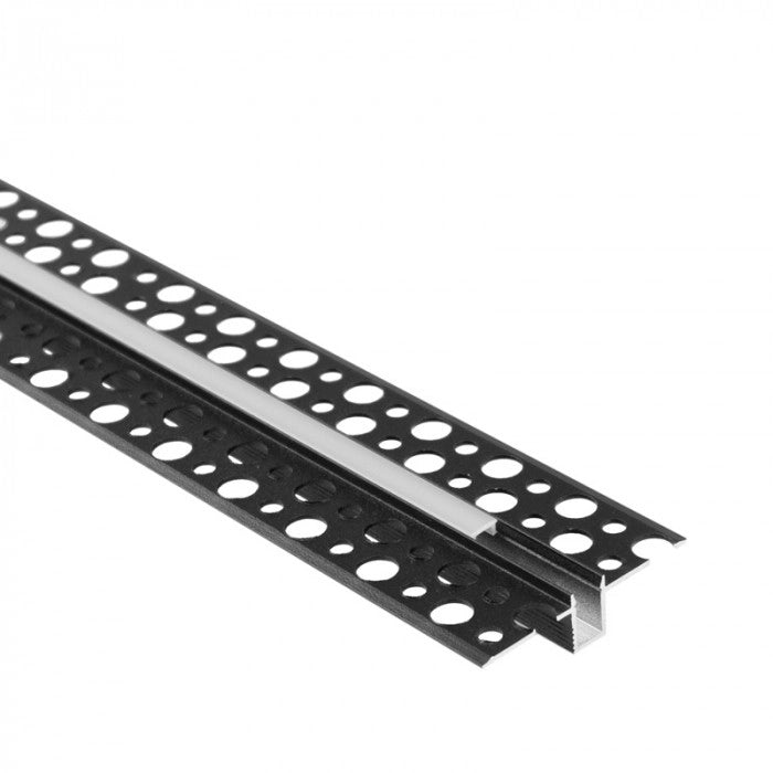 Profilo LED GPW01 incasso nero diffusore satinato 1m