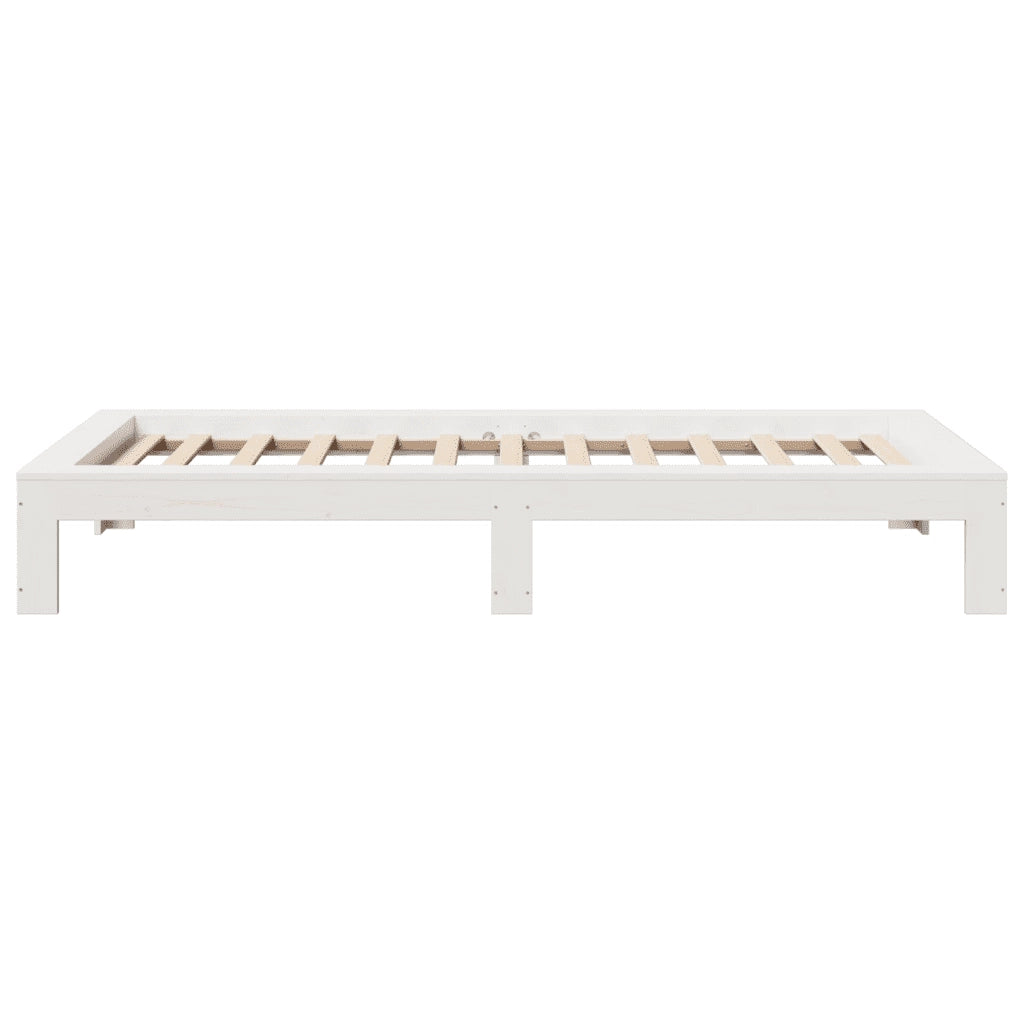 Letto singolo | Letto per adulti | Letto senza Materasso Bianco 90x200 cm Legno Massello di Pino