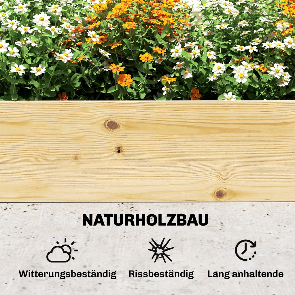 Hochbeet con Spalier in Legno ¨C zephmum ¨C 240x125x102 cm Naturholz