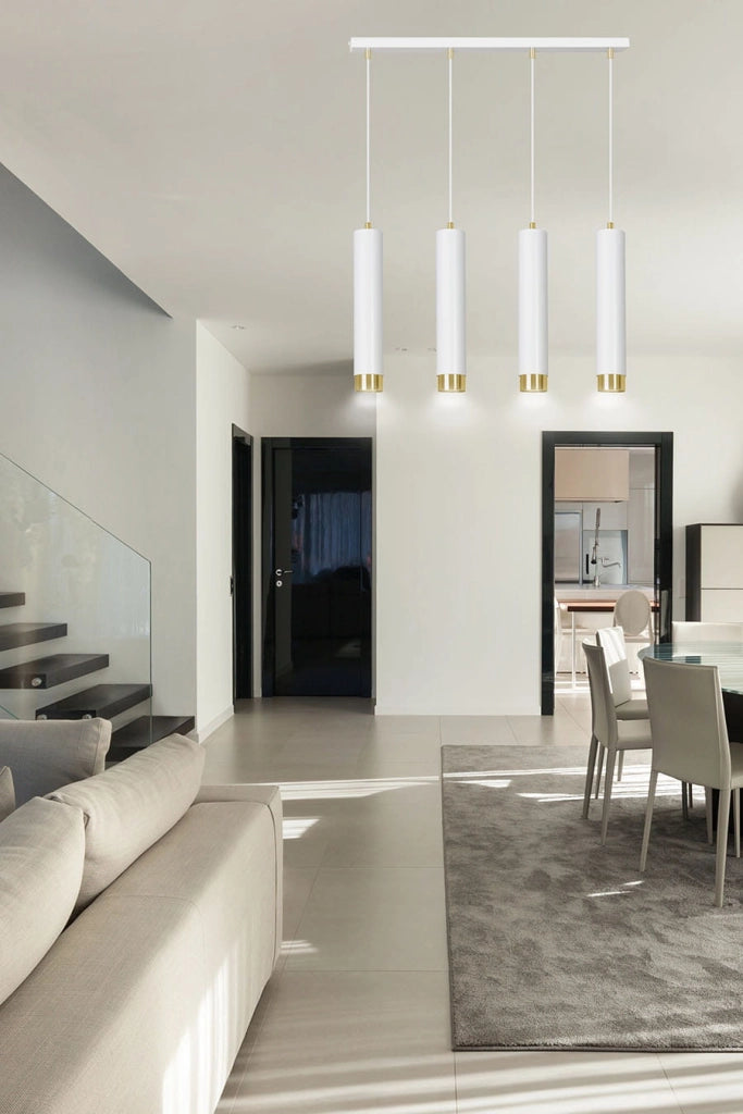 Lampadario Emibig KIBO bianco oro 4xGU10 dimmer regolabile