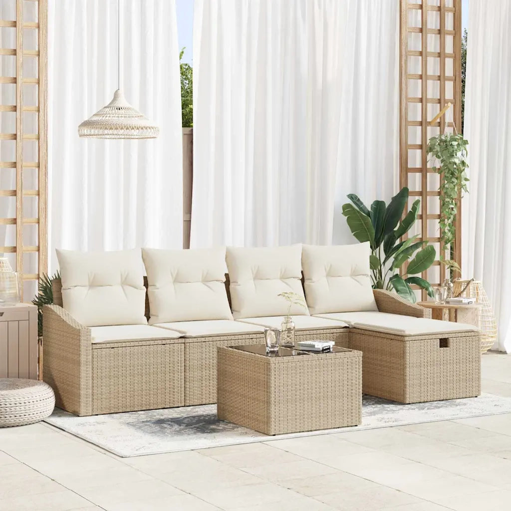 Set di divani con cuscino 5 pcs polyrattan 3360602
