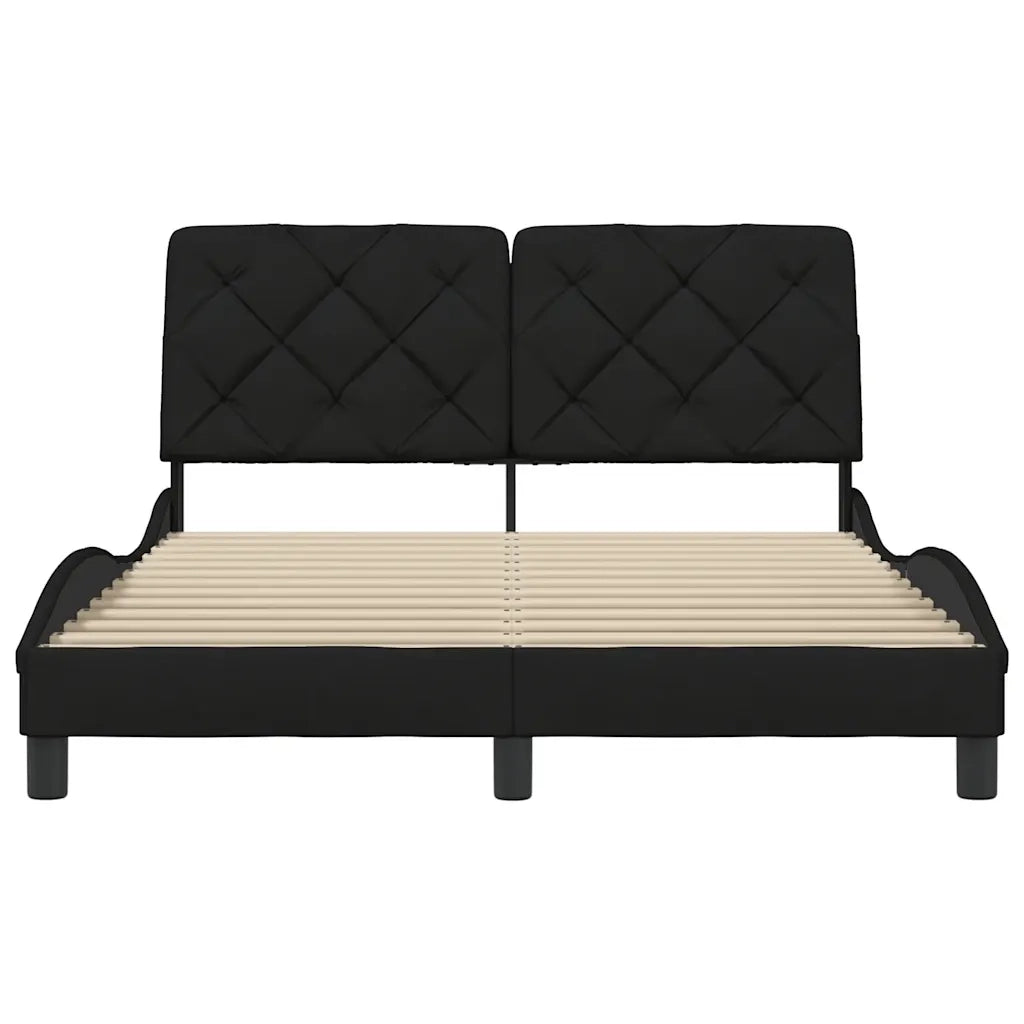 Giroletto senza Materasso-Struttura Letto Nero 120x200 cm Tessuto 631185