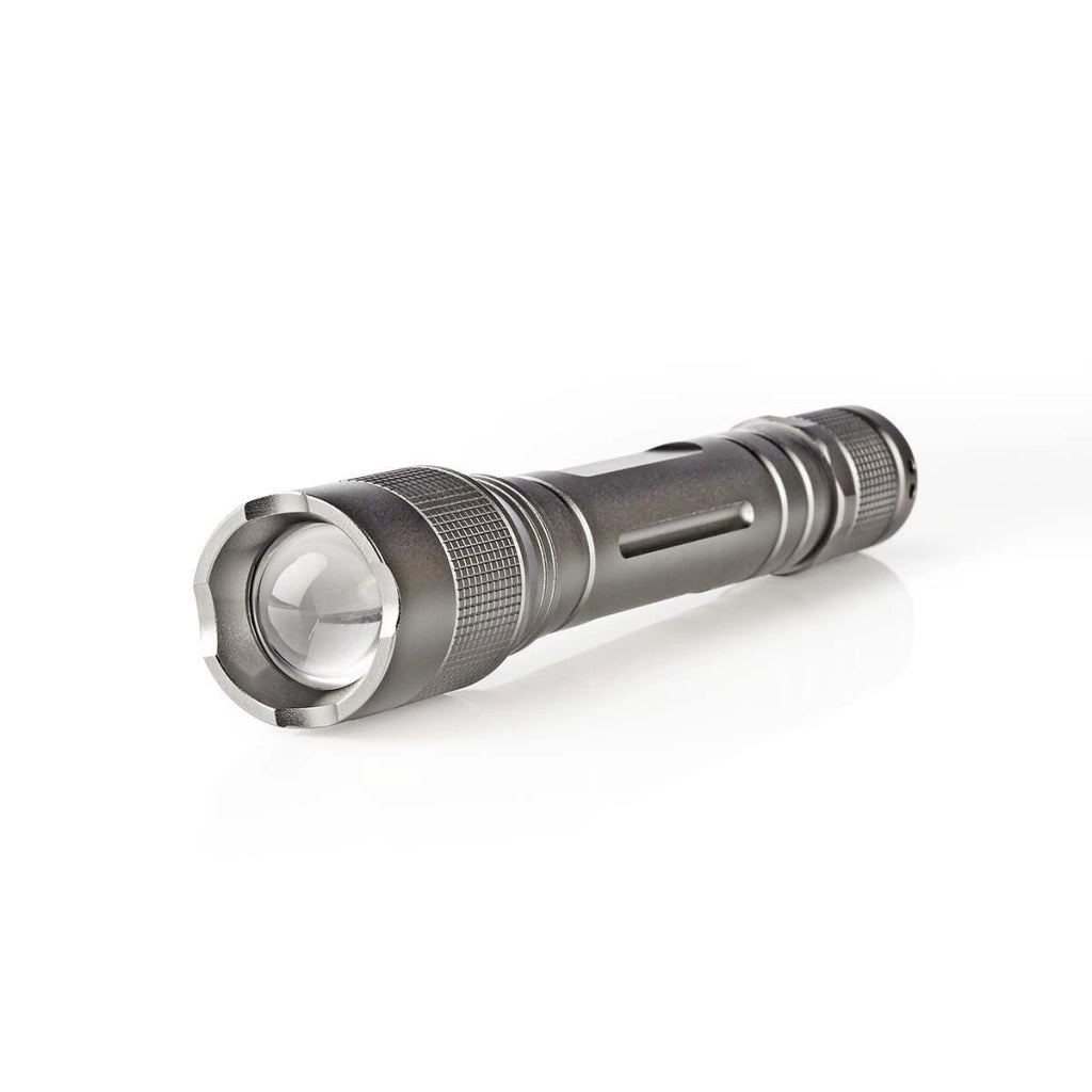 Torcia LED 3W 150lm IPX5 Portata 120m Alluminio Grigio Nedis