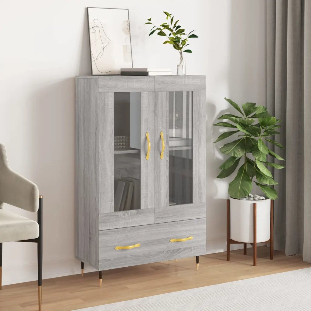 Credenza-Buffet-Armadio da cucina Grigio Sonoma 69,5x31x115 cm in Legno Multistrato 777778