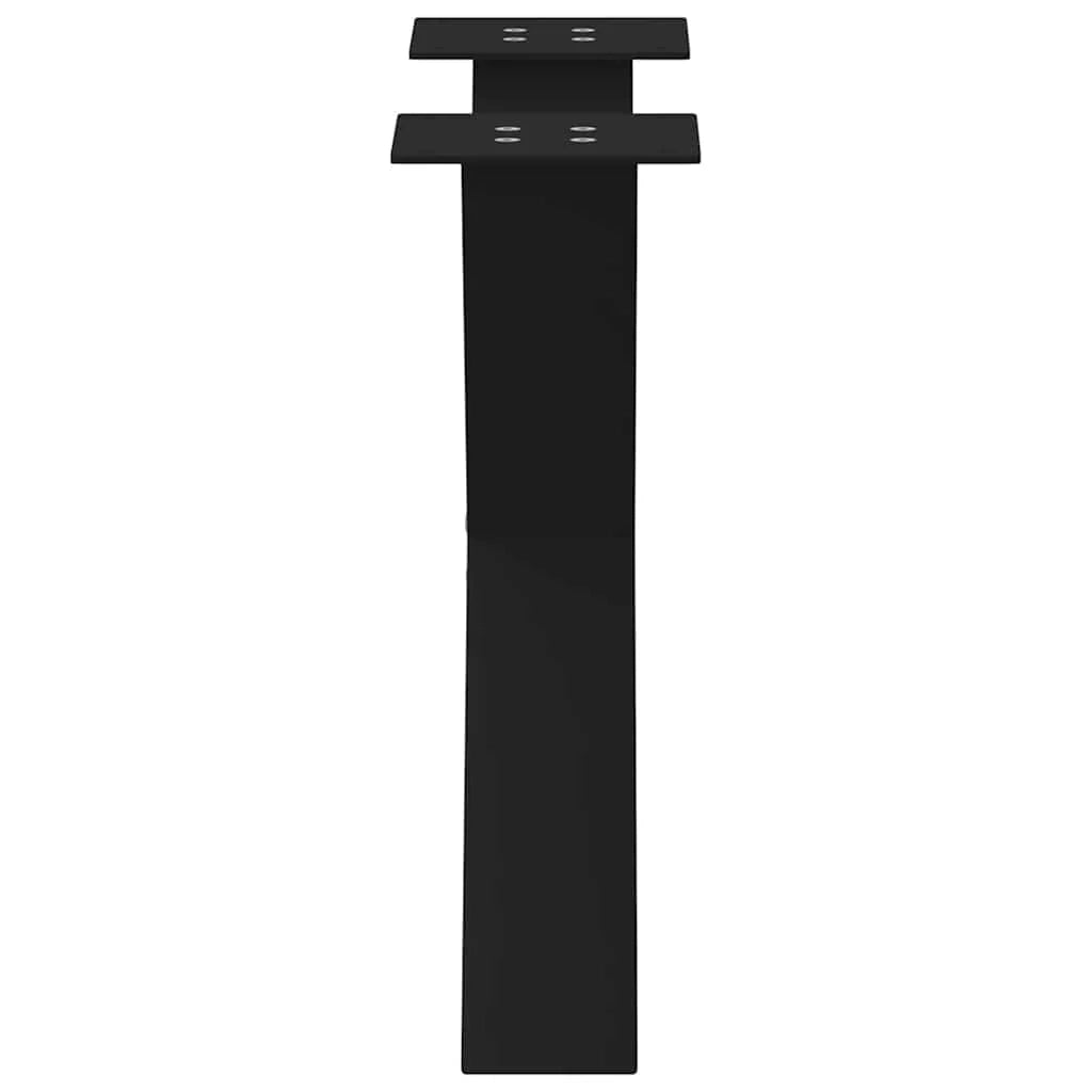 Set di 2 gambe regolabili per tavolino da caffè a forma di X 60 x 42-43 cm in acciaio nero 02_0057232