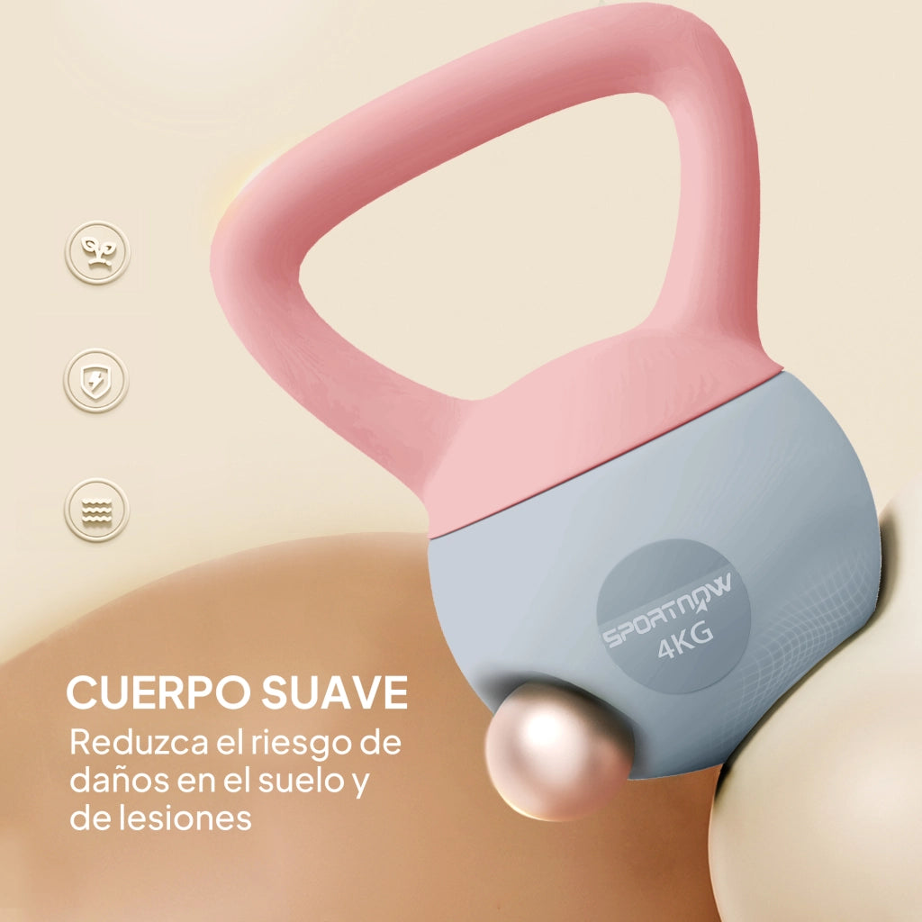 Kettlebell 4 kg ¨C zephmum ¨C rosa e grigio