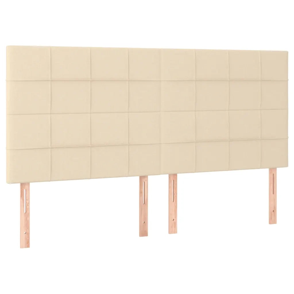 Testiera | Testata Crema 180x5x118/128 cm Tessuto