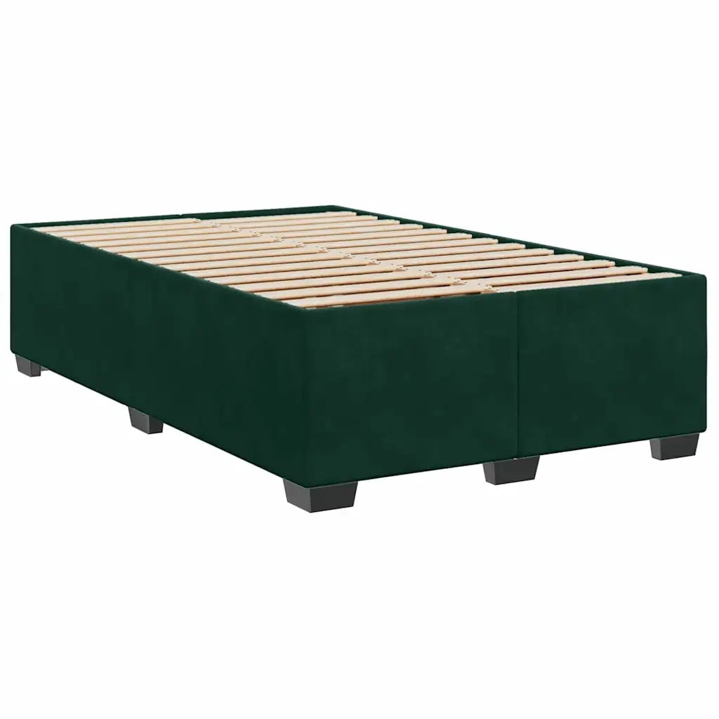 Giroletto a Molle con Materasso Verde Scuro 120x190 cm Velluto 3290867