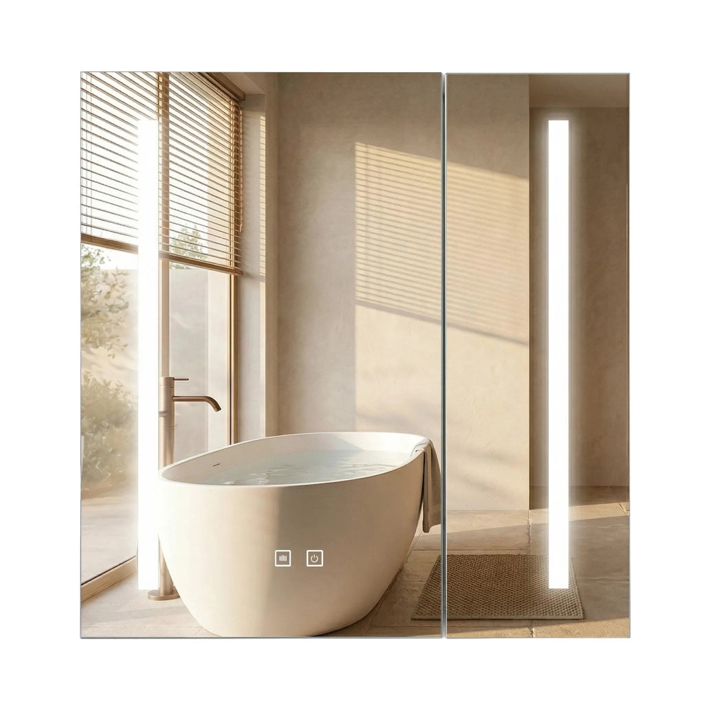 Armadietto Con Specchio Led M1015-60 60x65
