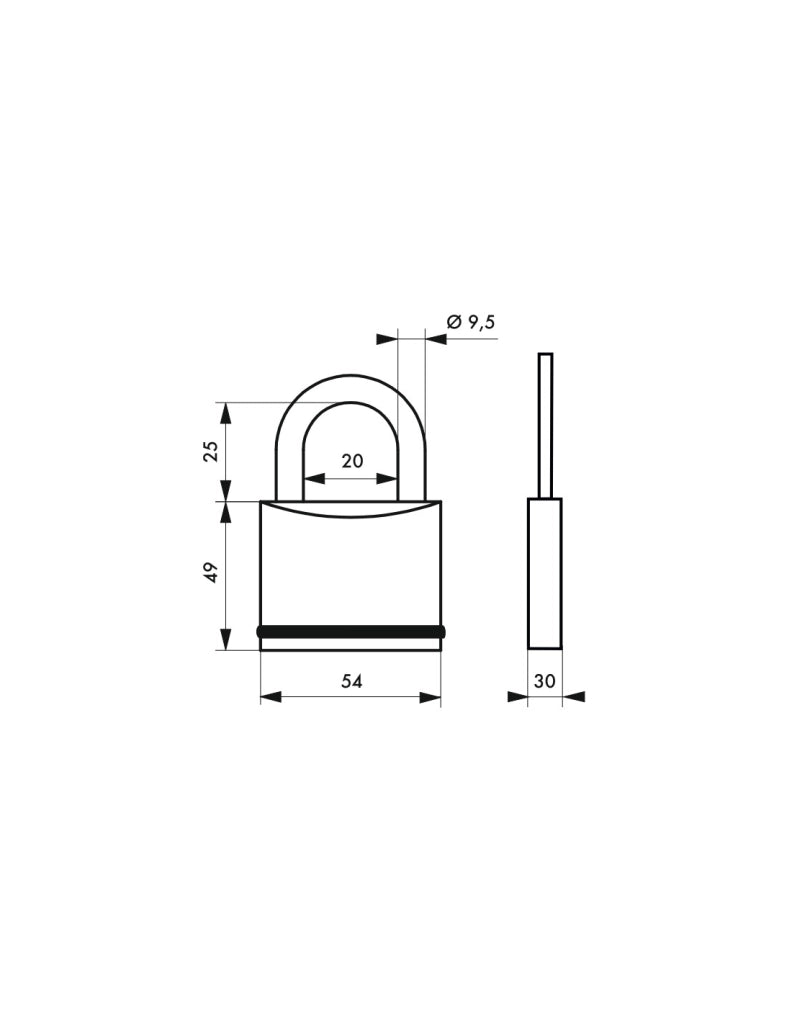 Lucchetto 720 54 mm 2 chiavi – THIRARD