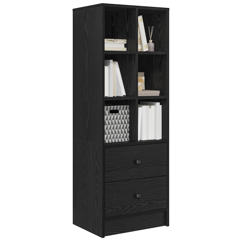 Credenza con cassetto Rovere Nero 45,5 x 34 x 127 cm 869363