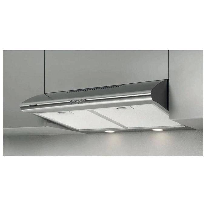 Silverline 1201.6.733.04 Cappa ad Incasso Aspirante-Filtrante Controllo con tasti Classe energetica D Sottopensile 3 Velocita' Portata 480 m³-h 60cm Acciaio inossidabile