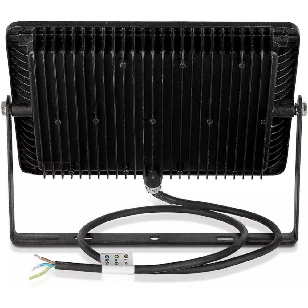 Trade Shop - V-tac Faro Faretto Led Smd 10w 20w 30w 50w 100w Slim Da Esterno Ip65 Colore Nero - -bianco Caldo-30 Watt