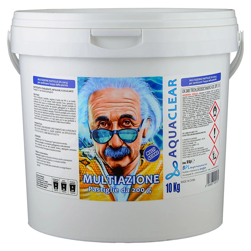 Pastiglie multiazione piscina 4 in 1 da 200 g blisterate AQUACLEAR Quantità confezione: 1 pezzo