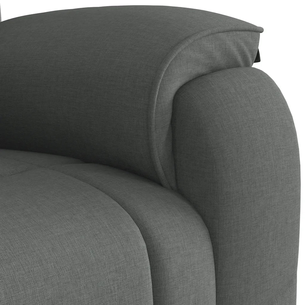 Divano Sedia-Poltrona Reclinabile in Tessuto Grigio Scuro 237212