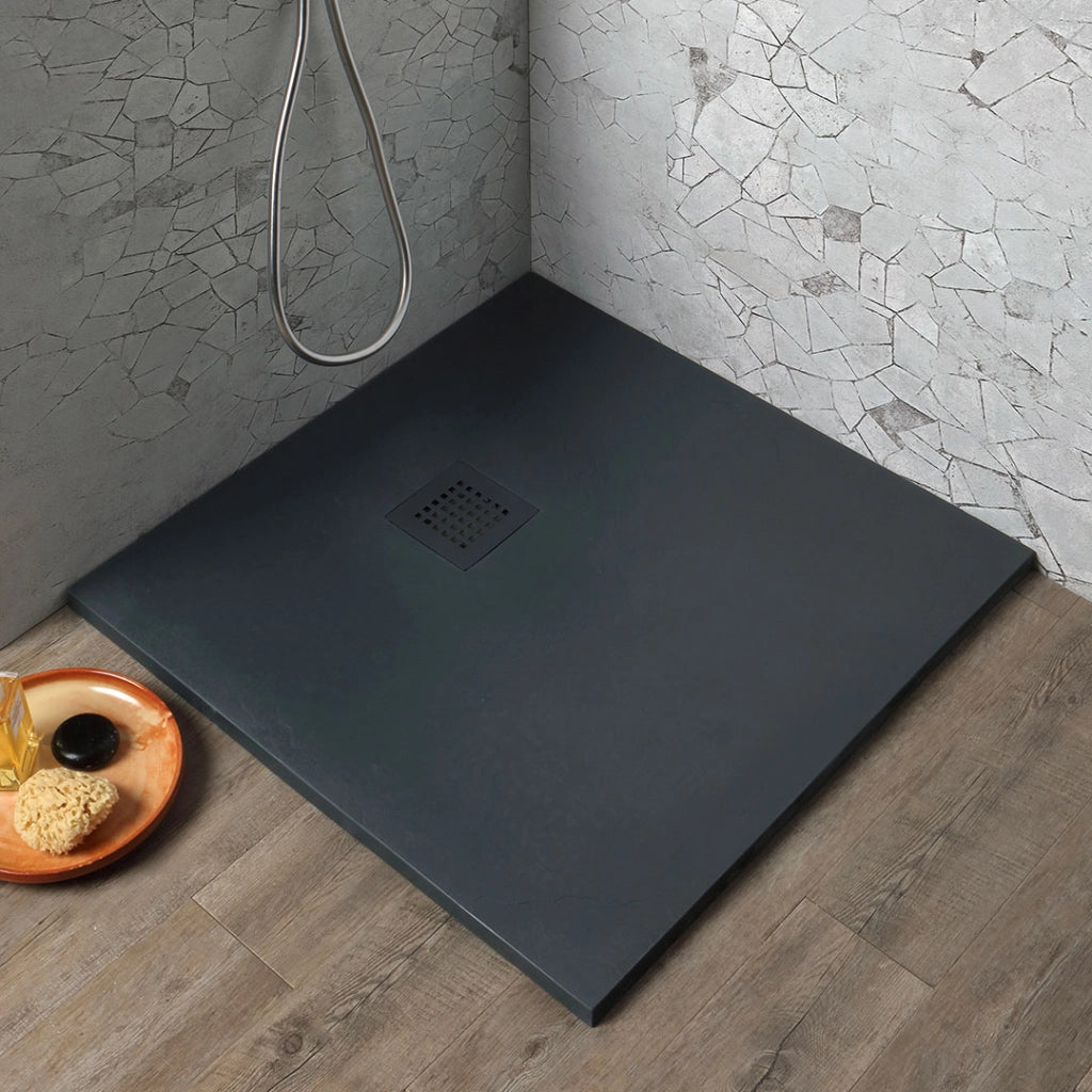 Piatto doccia 90x90 h2,5 cm antracite