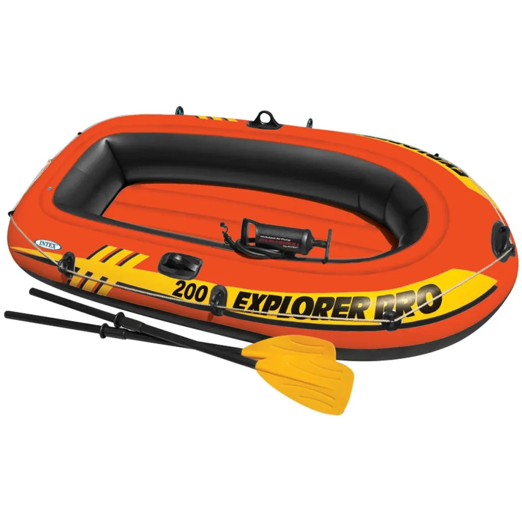 INTEX Set Gommone Gonfiabile con Remi e Pompa Explorer Pro 200 58357NP 90796