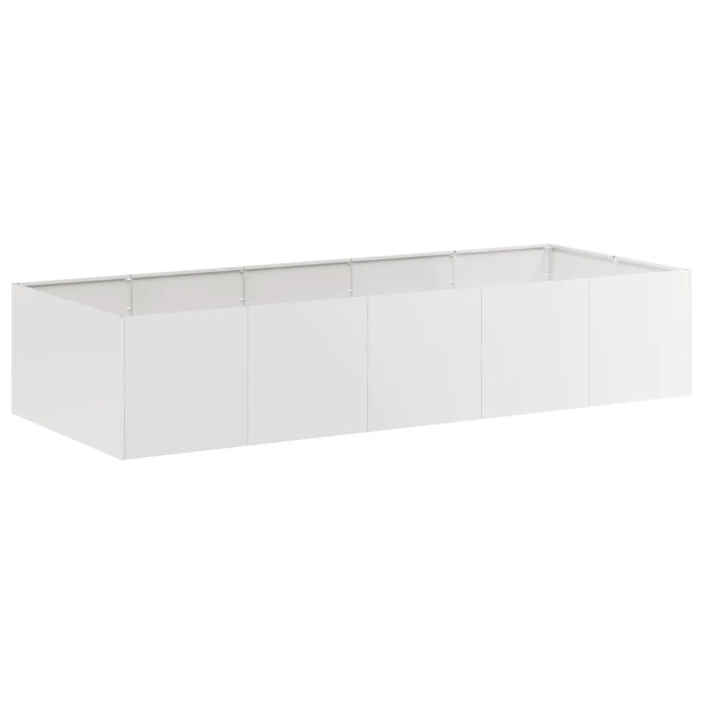 Fioriera da esterno dal design moderno 200 x 80 x 40 cm di profondità in robusto acciaio inox 02_0051539