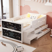letto per bambini legno bianco 90 x 200 cm