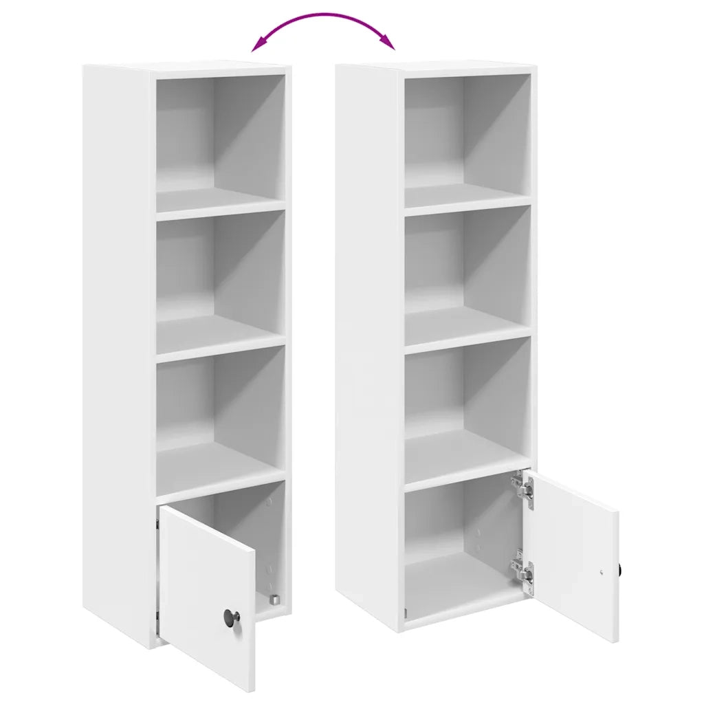 Libreria Bianca 31x24x102 cm in Legno Multistrato 860337
