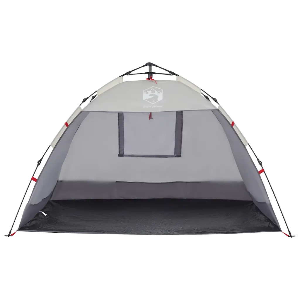 Tenda da Spiaggia 2 Persone-Tenda da campeggio Grigio Rilascio Rapido Impermeabile 707565