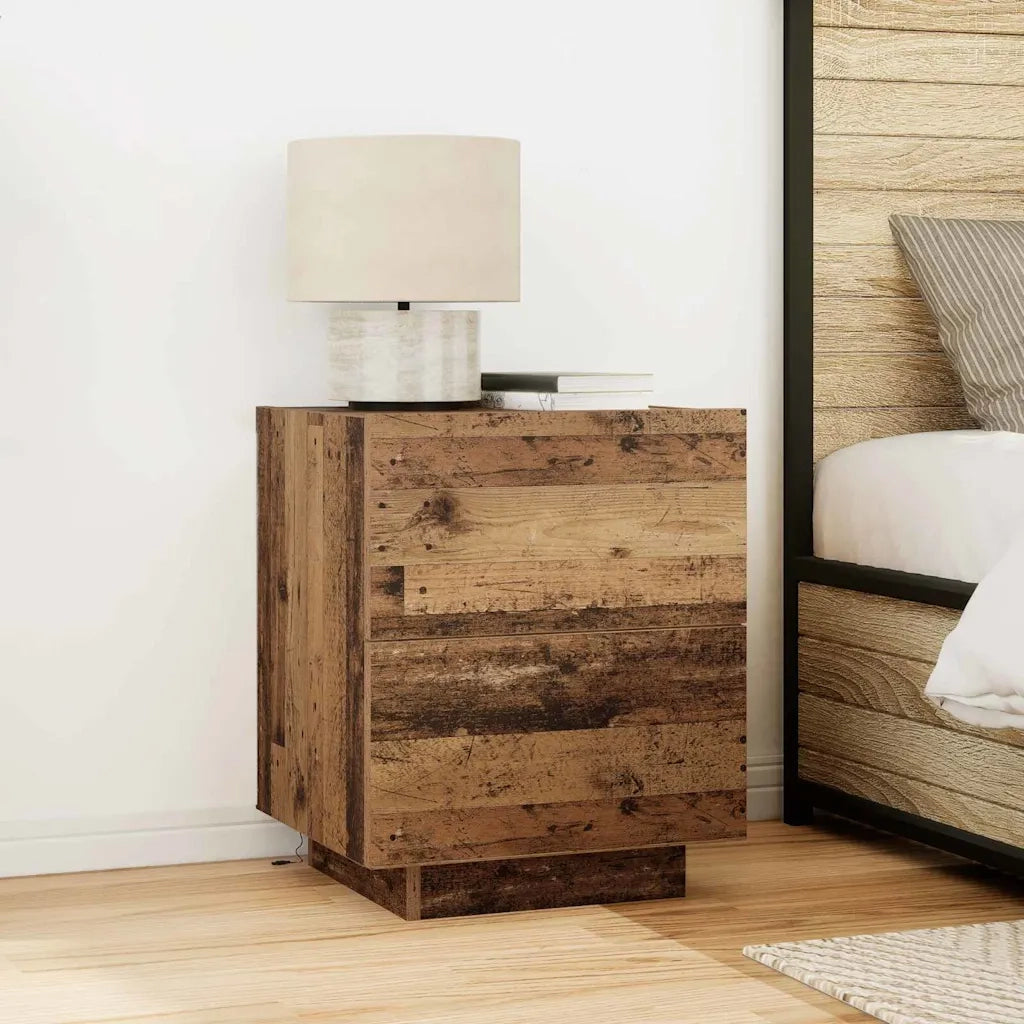 Comodino | Armadio da Notte | Mobiletto da notte con cassetto Legno vecchio 45 x 40 x 55 cm