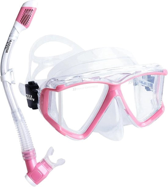 Kit di immersione per adulti - maschera anti-condens professionale con tubo respiratorio secco