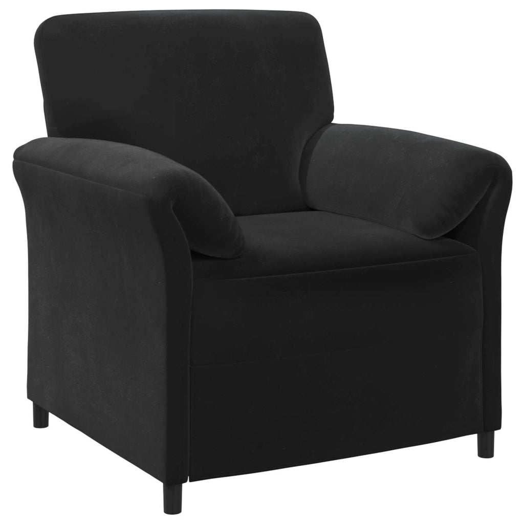 Divano 1 posto Nero 88 x 83 x 95 cm Velluto 42033931