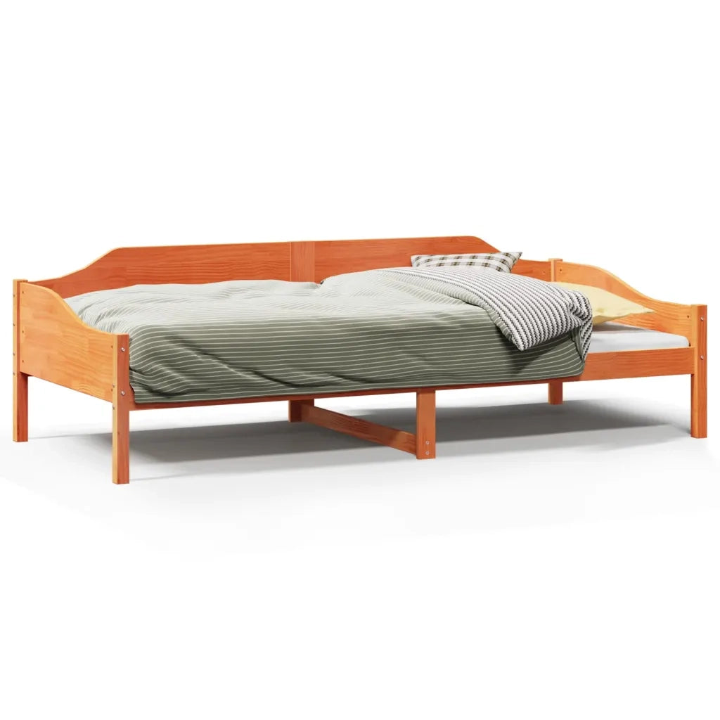 Letto singolo | Letto per adulti | Letto senza Materasso Marrone Cera 90x190 cm in Legno di Pino