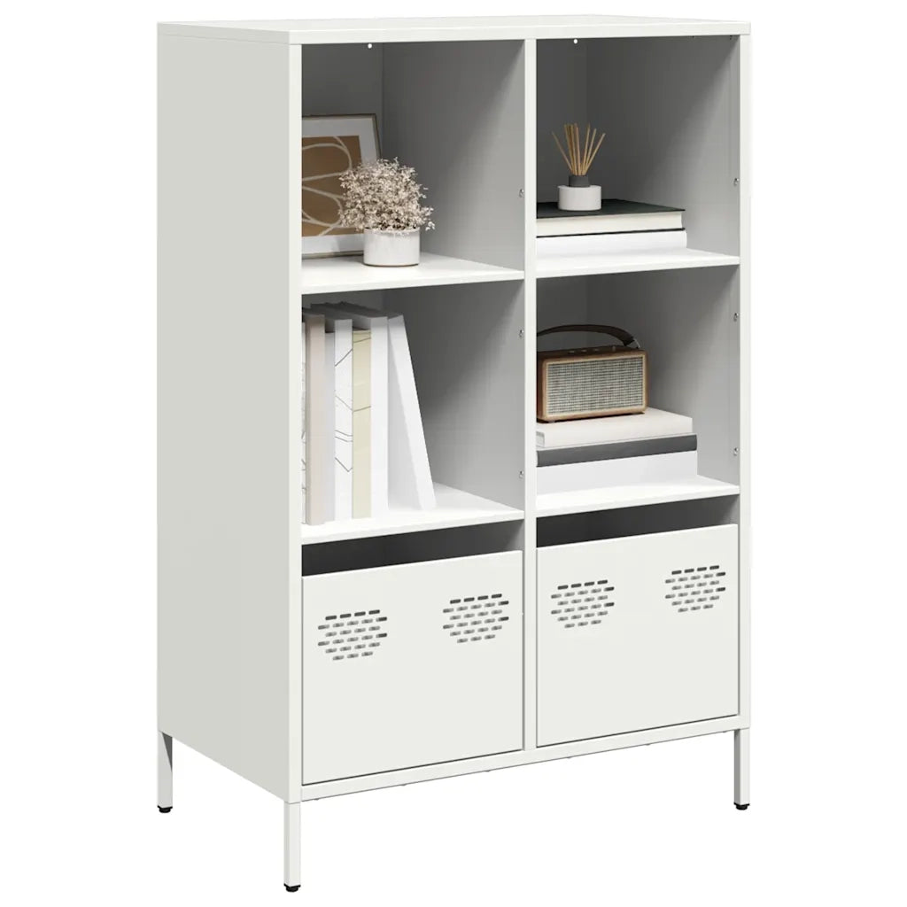 Credenza-Buffet-Armadio da cucina Bianca 68x39x103,5 cm in Acciaio 194743