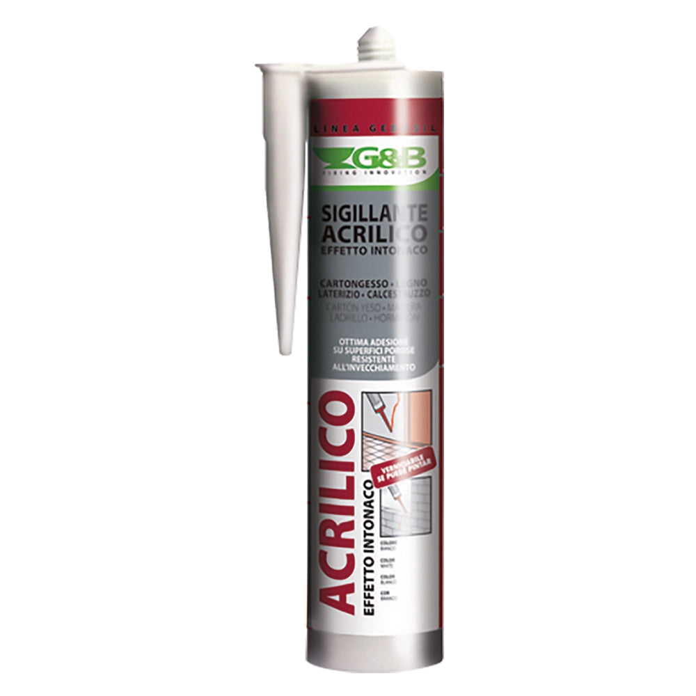 SILICONE ACRILICO EFFETTO RUVIDO 'GEBOSIL' bianco ml 310- 24 pezzi  - G&B