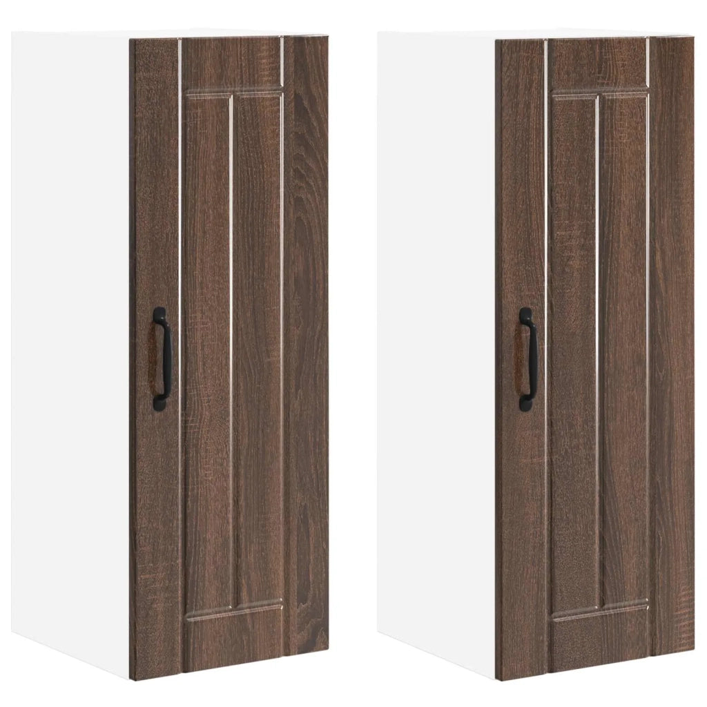Mobile da cucina 2 pz-Set di 2 Armadio da cucina Rovere Marrone 30 x 31 x 80 cm 742088