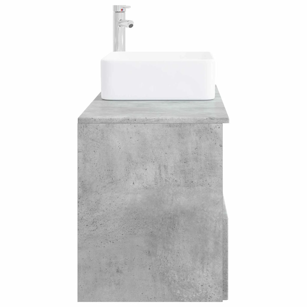 Set di mobili per il bagno 2 pz Grigio Cemento 3404067