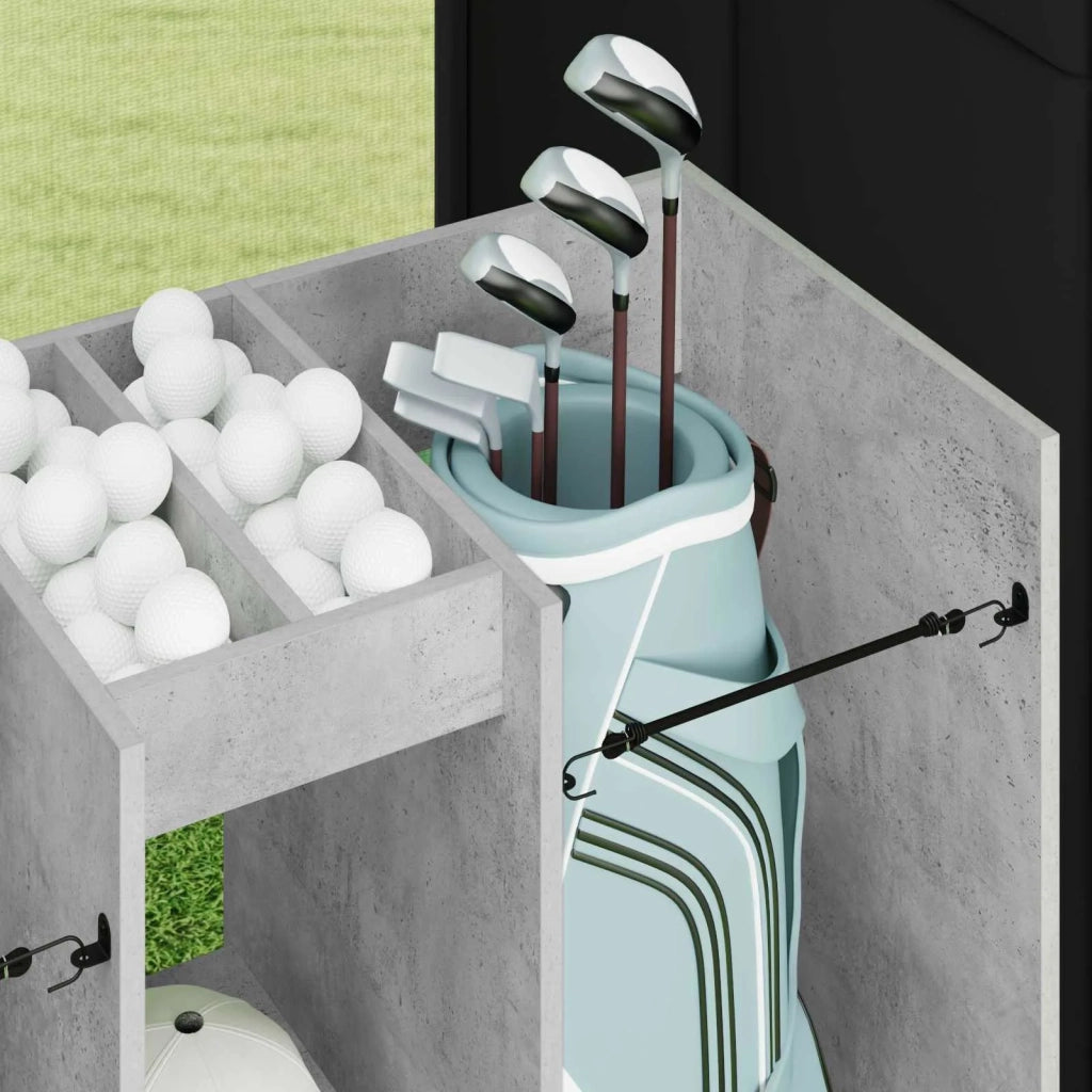 Armadio per Golf Tinta unita Grigio cemento 102 x 45 x 85,5 cm CFW6088308