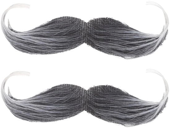 Falso Naso 2 Pezzi - Barba Finta Realistica - Plastica - Riciclabile - Costumi - Facile da Indossare - Dimensioni 13 x 4 cm - Barba da Teatro