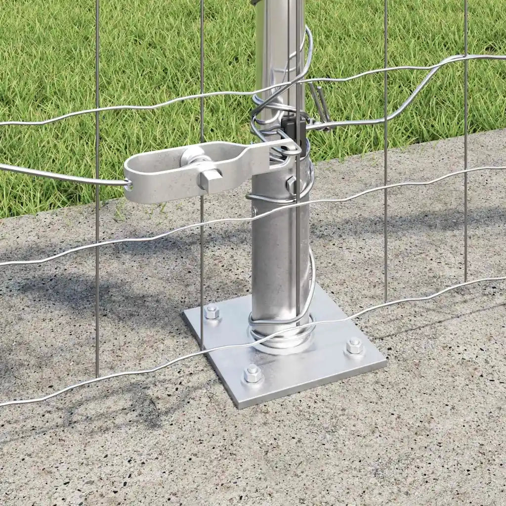 Recinzione da Giardino | Recinzione con Posto Argento 0,8 x 25 m Acciaio