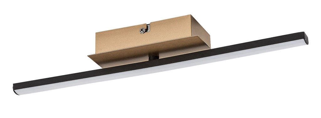 Plafoniera lineare Rabalux Demir nera oro LED 8W 4000K