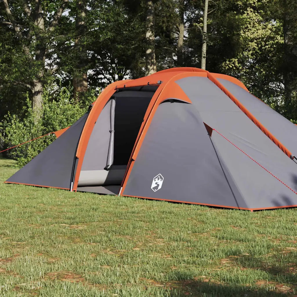 Tenda tunnel-Tenda da campeggio Grigio e arancione 510 x 240 x 156 cm taffet¨¤