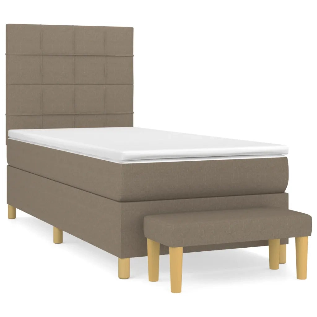 Giroletto a Molle con Materasso Tortora 90x200 cm inTessuto 3137129