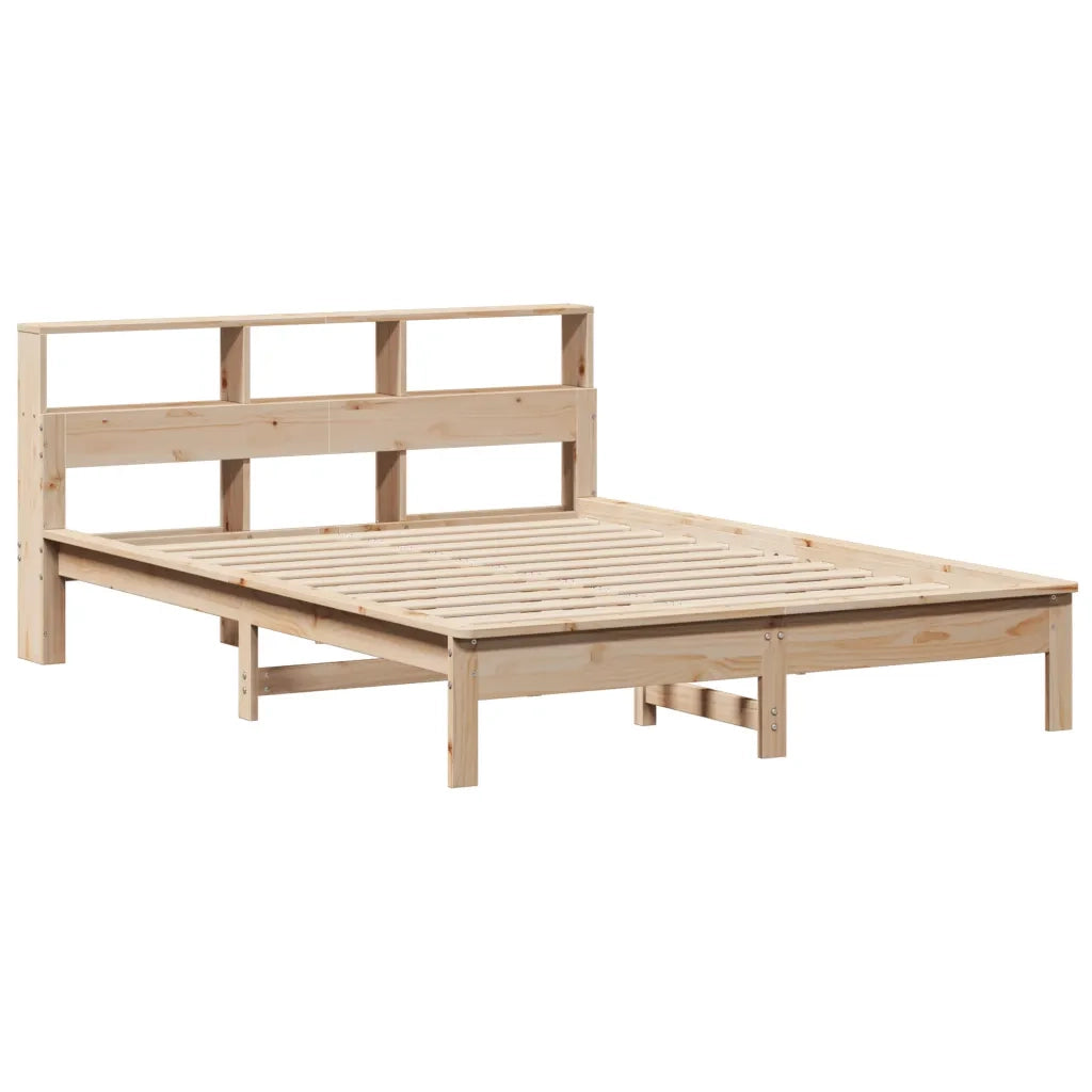 Letto Libreria senza Materasso 120x200cm Legno Massello di Pino