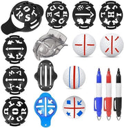 Segnalatore di golf 12 pezzi - Kit di segnalazione/indicazione - Set di allineamento - Accessorio da golf portatile - Materiale duraturo e impermeabile - Facile da utilizzare - Segnalatore di golf
