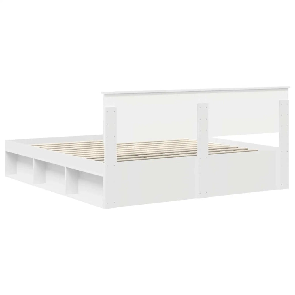 Struttura del letto-Giroletto-Rete del Letto Bianco 180 x 200 cm Pino massello 716729
