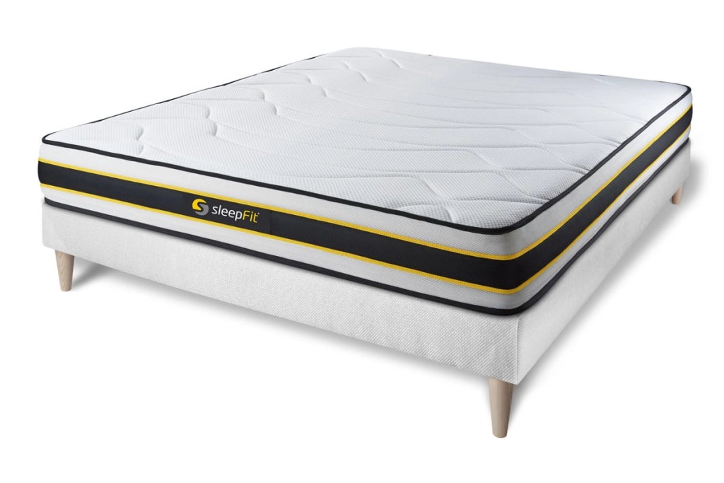 Kit rete e materasso matrimoniale FLEXY 140x200cm - Spessore : 22cm - molle insacchettate e memory foam - rigido
