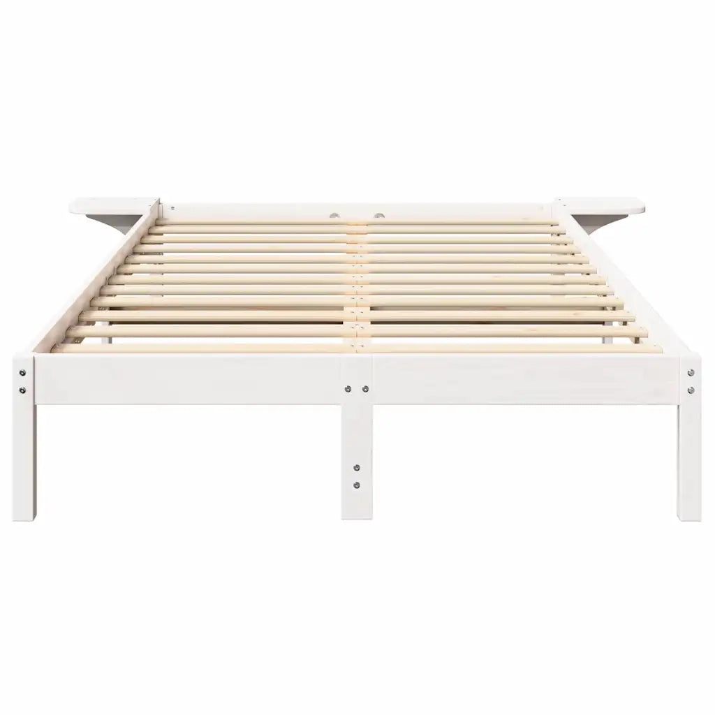 Struttura del letto Bianco 120 x 190 cm Pino massello 873200
