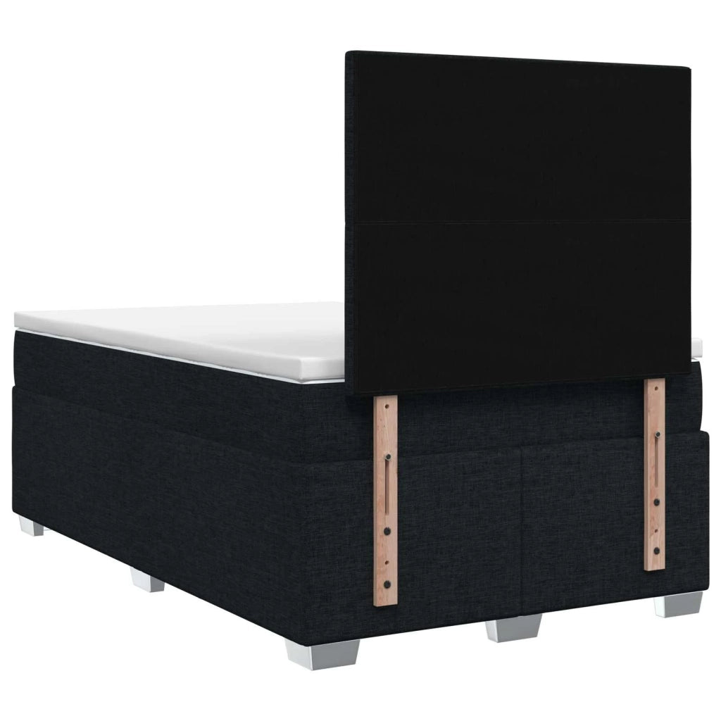 Letto box spring con materasso Nero 120 x 200 cm Tessuto 3454847