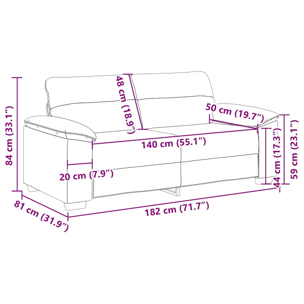 Divano a 2 Posti-Sofa 2 Posti 140 cm in Lino 471644